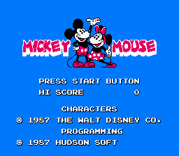 File:Mickey Mouse NES Title.png