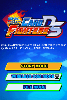 File:SNK vs Capcom Card Fighters DS title.png